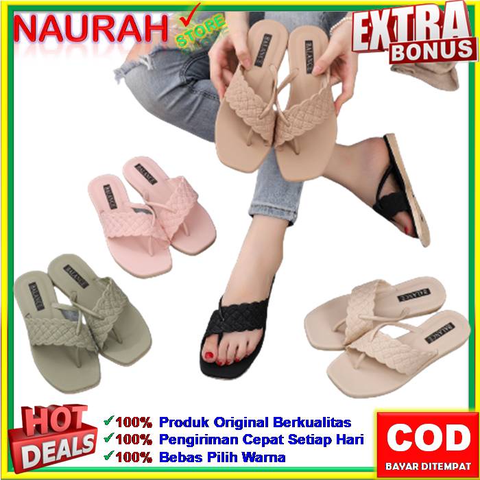 SANDAL JEPIT BALANCE 1203 23 SENDAL IMPORT JELLY MOTIF ANYAM BINTIK 100% ORIGINAL AWET SOL NYAMAN ANTI SLIP