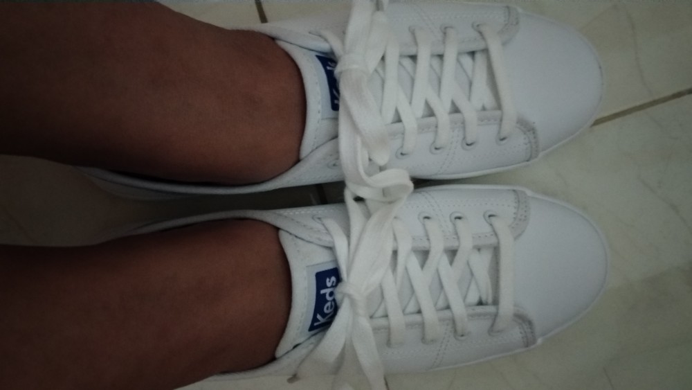 Keds Sepatu Wanita Kickstart Retro Court Leather White - Blue Wh57559