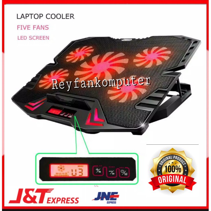 NAJU ICE FAN Cooling Pad Laptop 5 Kipas Kualitas Terbaik