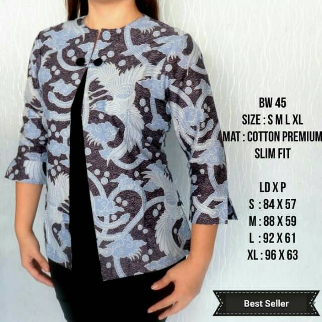 BLOUSE KEMEJA BATIK WANITA / KEMEJA WANITA SLIMFIT / BATIK WANITA MODERN