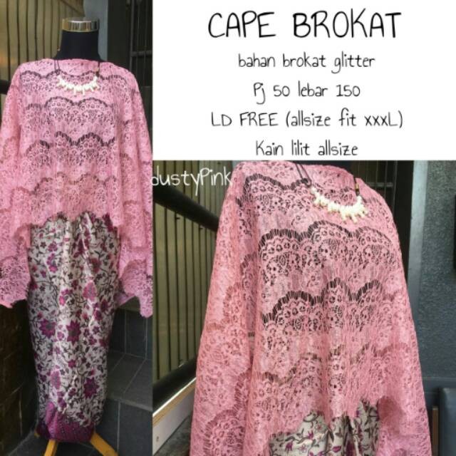 Setelan Kebaya Juita Brukat Jumbo dan Rok Lilit Maxi Batik Wanita