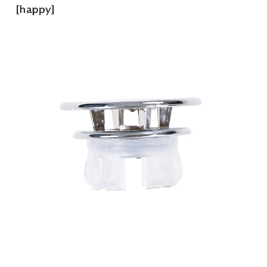 HA 2PCS Round Overflow Cover Tidy Trim Chrome Bathroom Basin Sink Spare Replacement ID