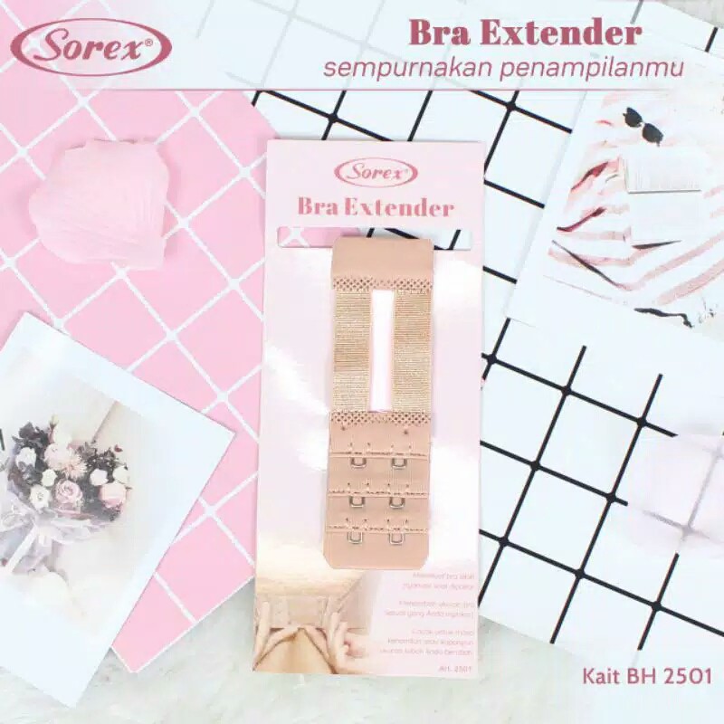 Kait 2 Bra PANJANG Sorex 2501 / 2502 / 2503 Bra Extender | Penyambung Lingkar Bra |