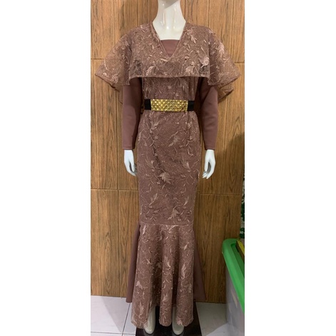 Kathryn collection #206 ,GAMIS DUYUNG SCUBA KOMBINASI TILE GLITER MUTIARA IMPORT PREMIUM