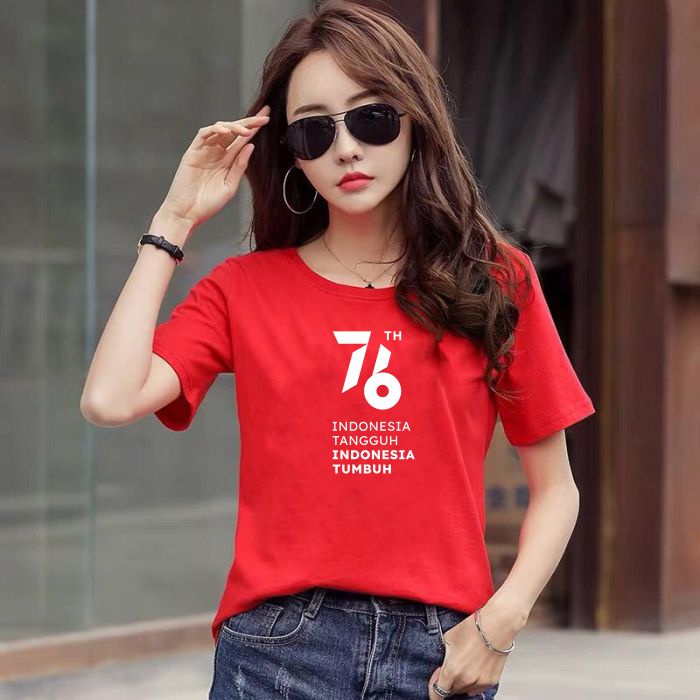 Kaos HUT RI ke-76 premium distro tshirt atasan