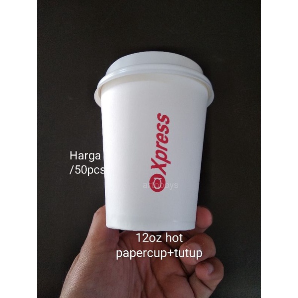 CETAK SABLON PAPER CUP 12 OZ TAHAN PANAS UNTUK MINUMAN PANAS
