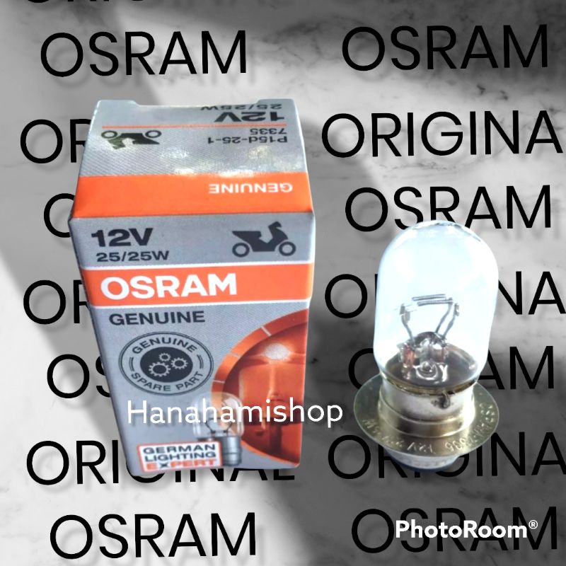 BOHLAM OSRAM MOTOR 12 VOLT HALOGEN OSRAM 4000K PUTIH KUNING