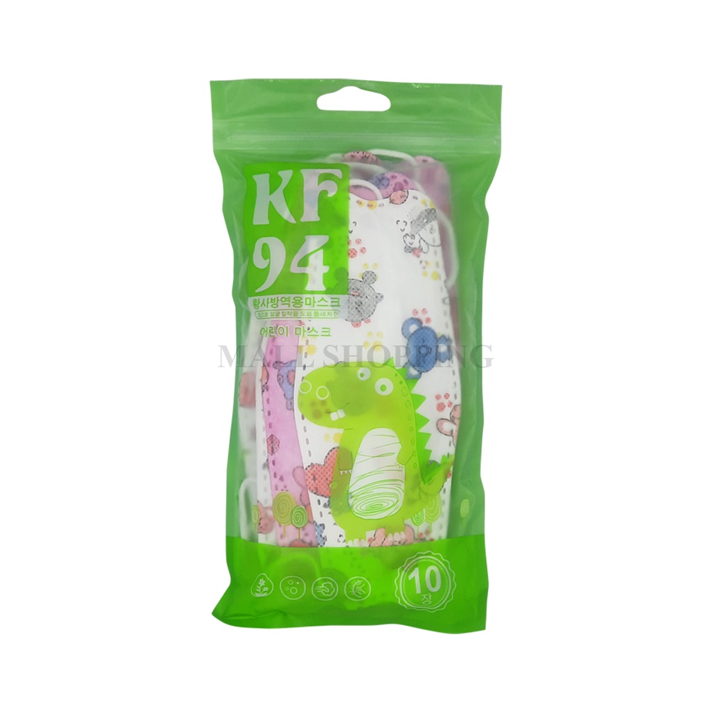 (COD) Masker Anak KF94 Mask Motif Earloop Mask 4Ply 5 Variasi Mix Isi 10PCS MALL SHOPPING