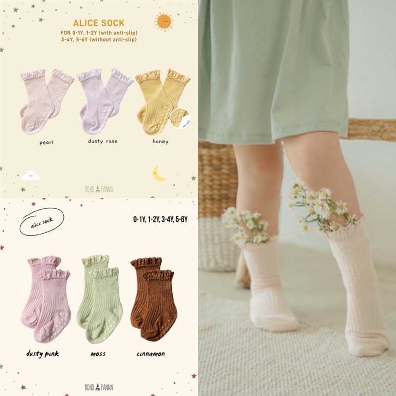 Bohopanna Alice Socks / Bohobaby Ruffle Socks Kaos Kaki