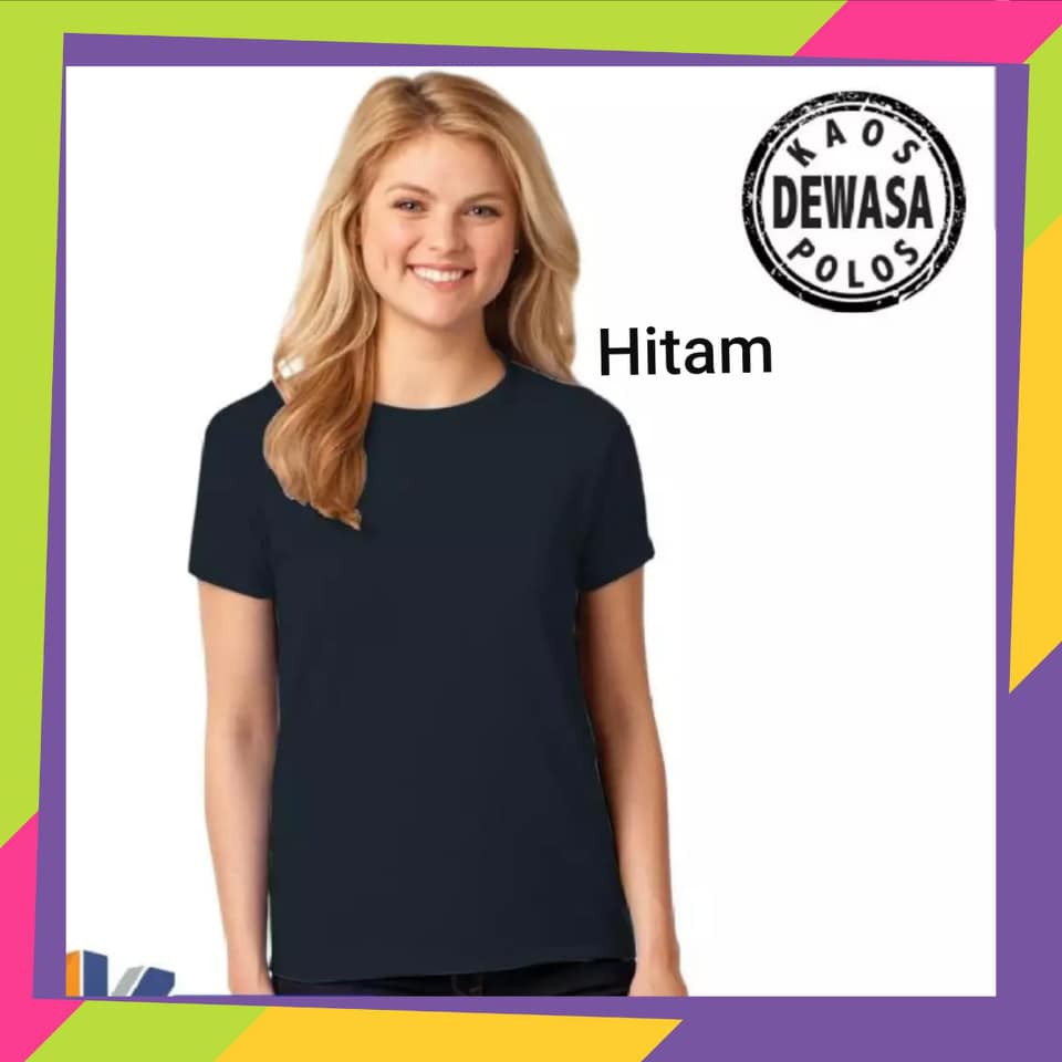 Kaos polos cewek HITAM pendek/ kaos polos winstar /oblong pendek perempuan / winstar polos / kaos po