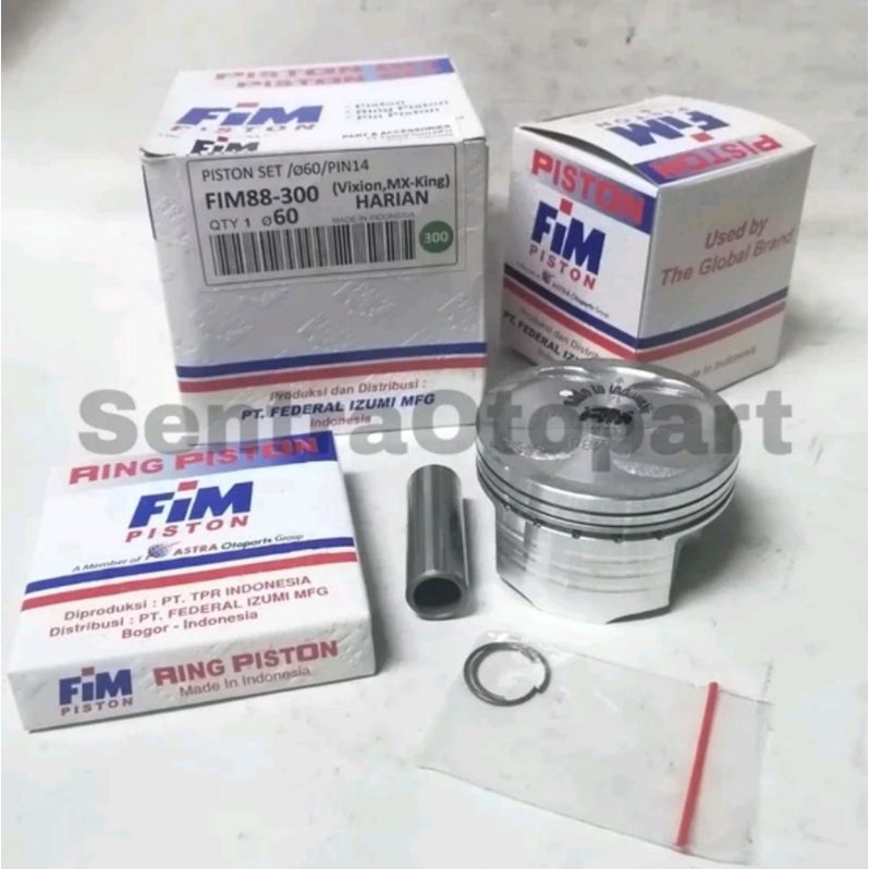 Piston seher kit vixion mx King r15 old oversize 300 fim