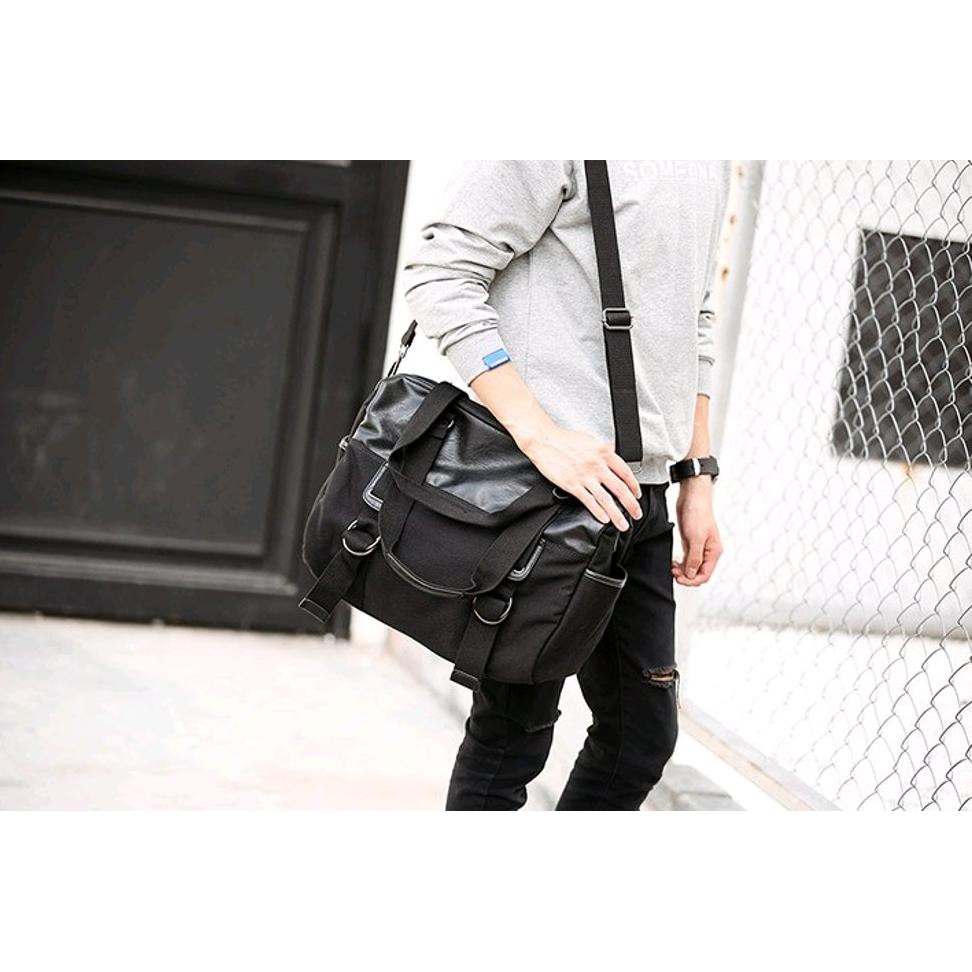 Paling Murah Tas Travel Pria Tas Selempang Kulit Kanvas Tas Cowok