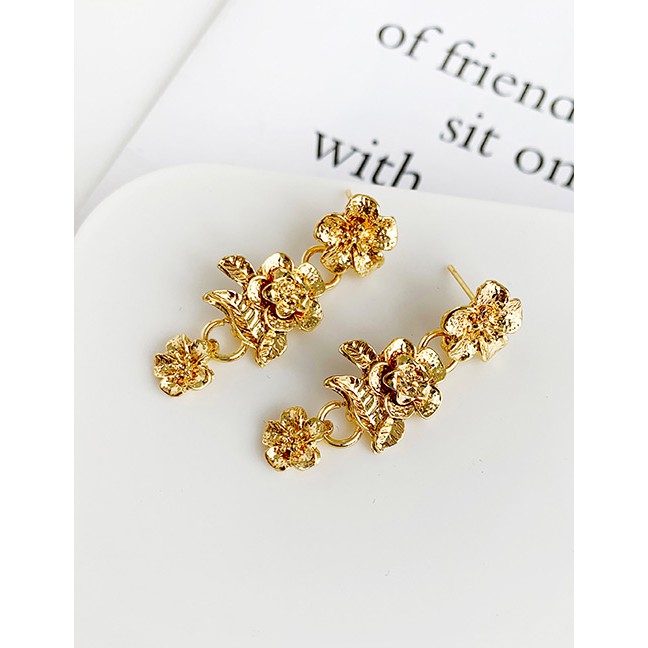 LRC Anting Tusuk Fashion Alloy Flower Earrings D09600