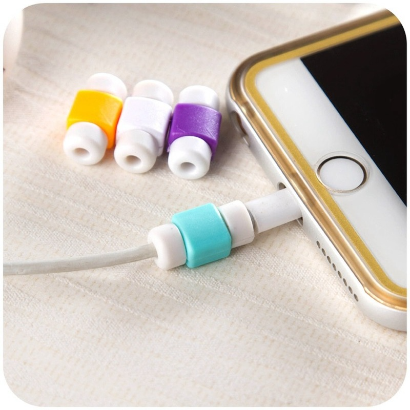 (Ready Stock) Pelindung Kabel Usb / Earphone Bahan Silikon Warna Permen Candy Cable Protector