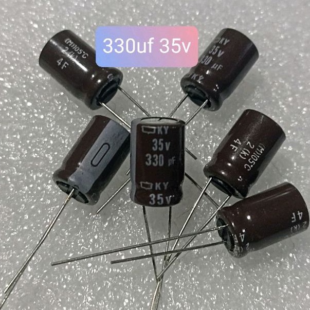 10BUAH ELCO 330UF 35V 330 UF 35 VOLT 330UF 35VOLT