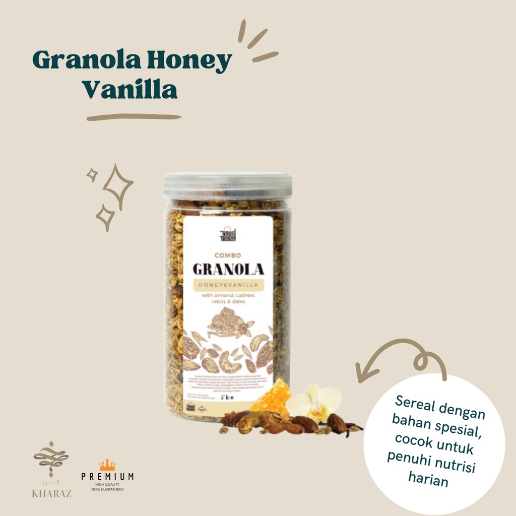 

Granola Sereal Sehat Halal Rasa Honey Vanilla 500gr