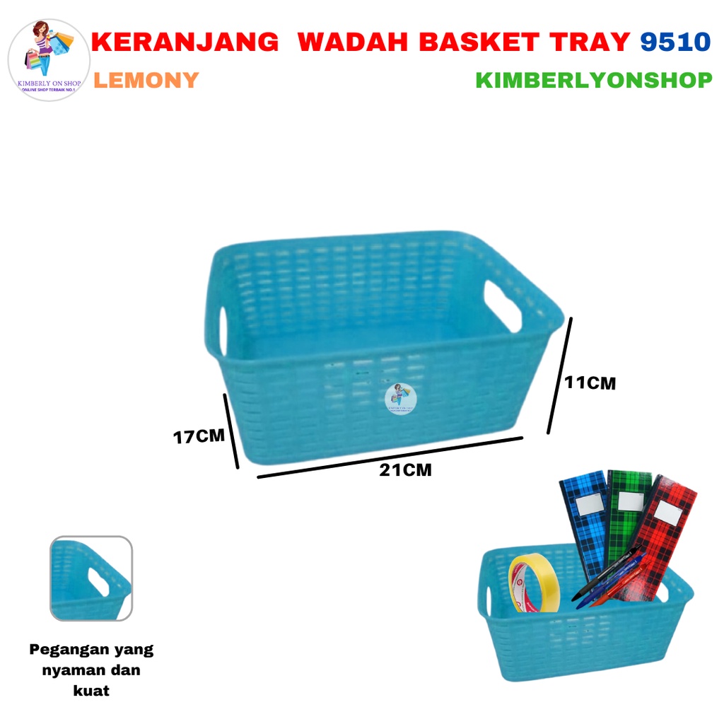 Keranjang Plastik Lemony 9510 Baki Nampan Wadah Basket Tray Tempat