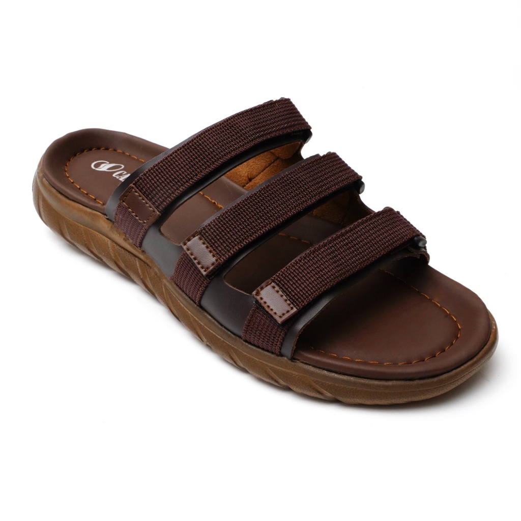 CAPHARNAUM [RB 403] Sandal Pria Premium Kulit/ Sandal Cowok Korea Anti Slip/ Sandal Slide Cowok