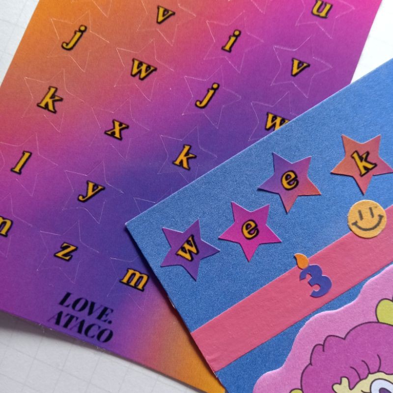 

Stiker Alfabet Huruf Bintang Dekorasi Jurnal Polaroid | Star Alphabet Letter Journal Polca Sticker