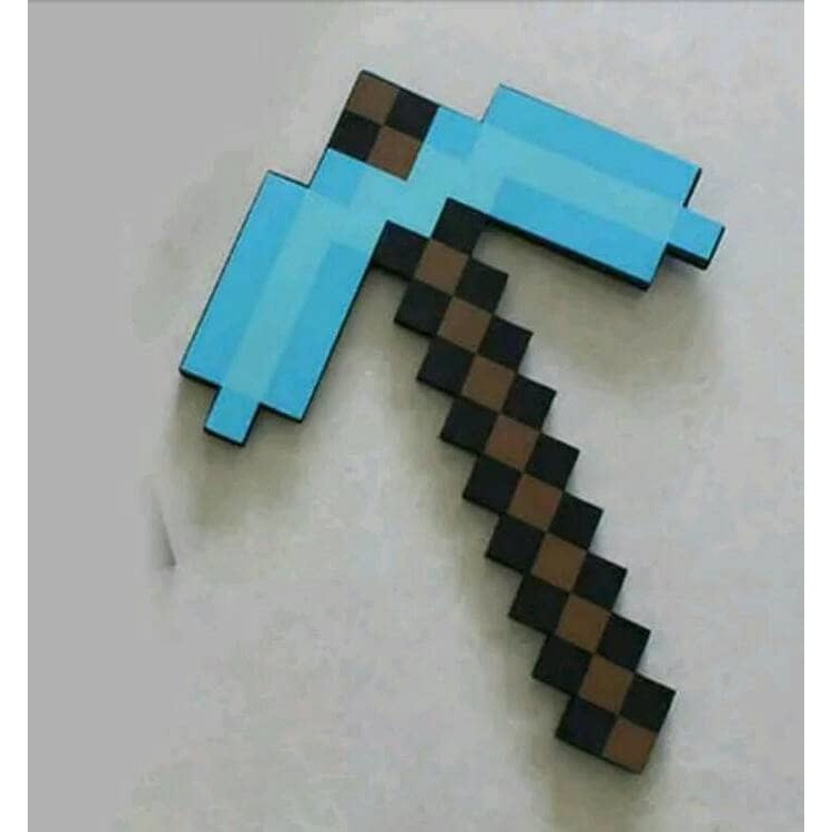 #Mainan Anak Blue Pickaxe Minecraft pedang pistol kapak 