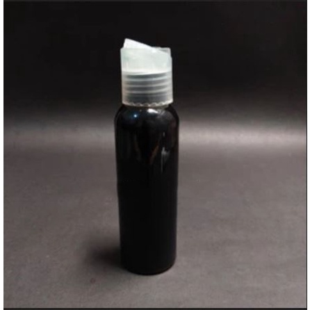 BOTOL PLASTIK 100ML HITAM PRESSTOP PUSHTOP / BOTOL HITAM 100 ML / BOTOL ISI ULANG [HARGA GROSIR]