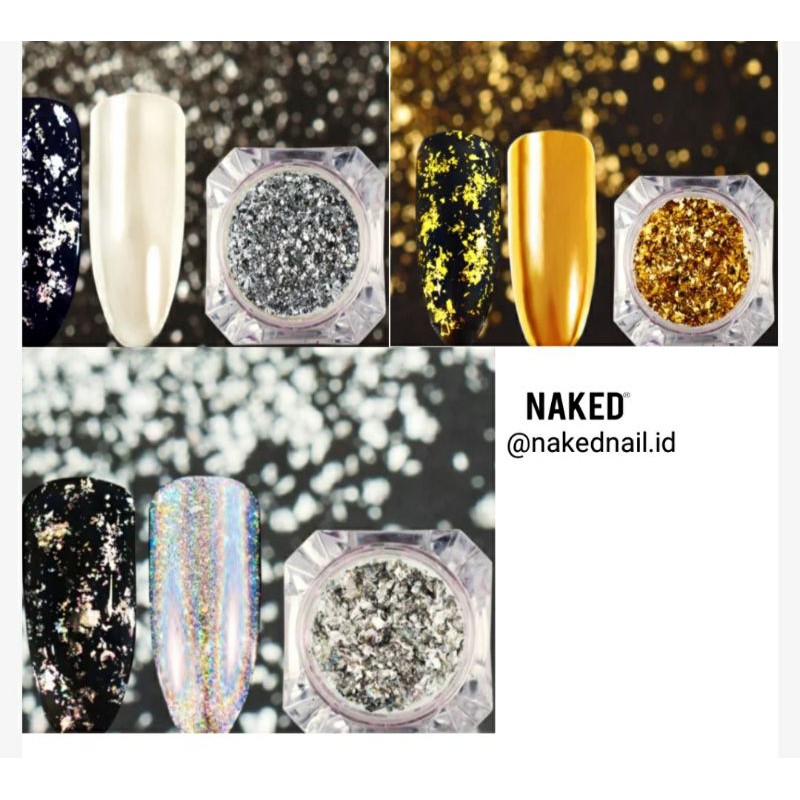 nail foil Foil flakes holo silver gold murah nailart nail art nailart