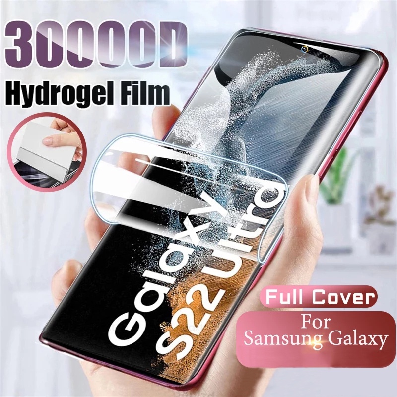 1pc Film Pelindung Layar Hydrogel HD Bening Anti Gores Untuk Samsung Galaxy S22