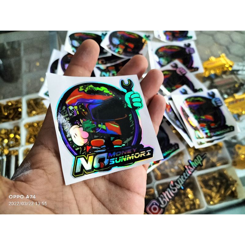 

stiker hogram NO MONEY NO SUNMORI