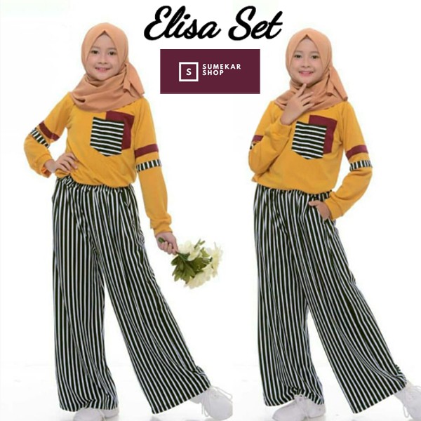 Baju Anak  Korea Umur 7 8 9 10 Tahun TK Set Stelan Setelan 