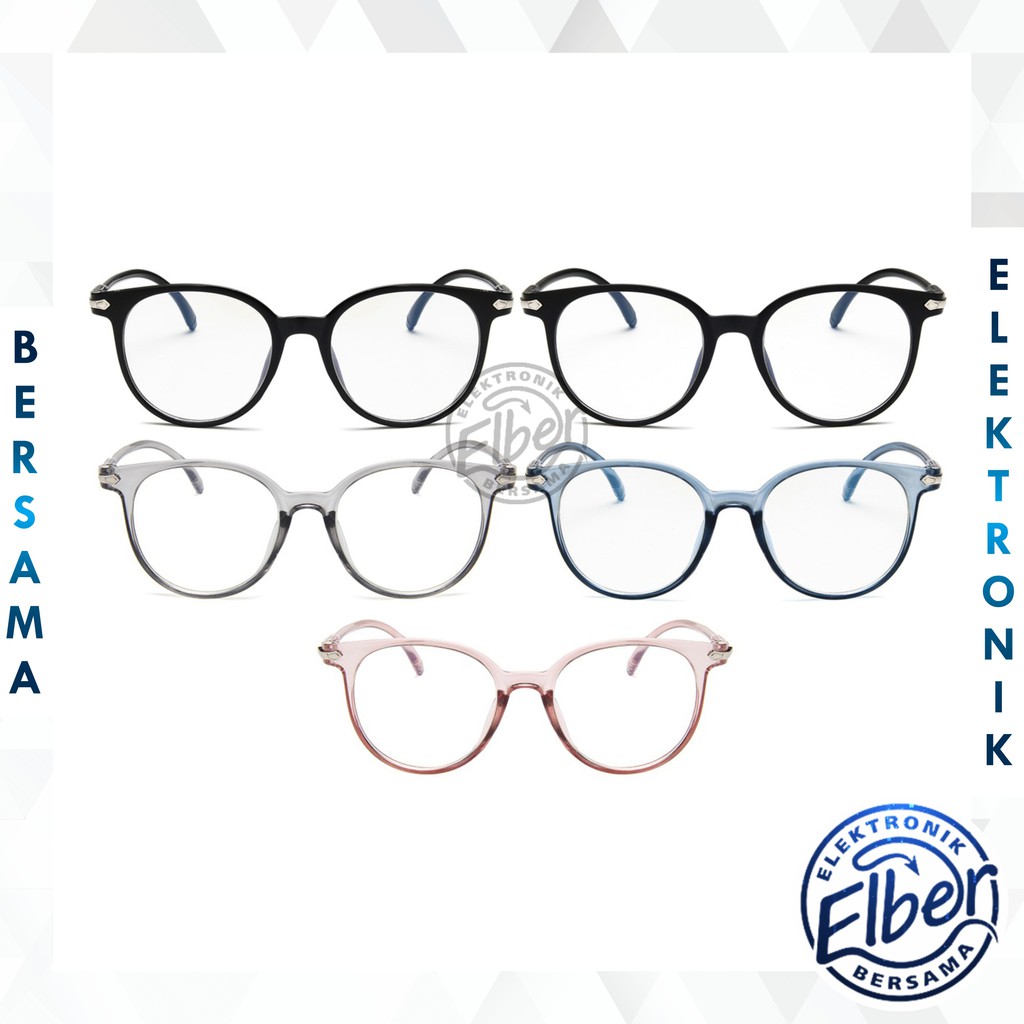 ELBER K200 Kacamata Frame Lensa Transparan Anti Radiasi Unisex Glasses Murah