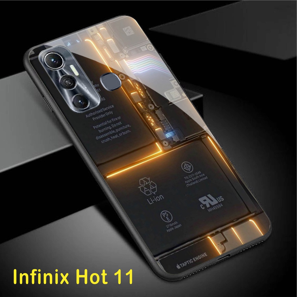 Case Infinix Hot 11 - Softcase Glass Kaca Infinix Hot 11 - A11 - Case Hp Infinix Hot 11 - Casing Hp 