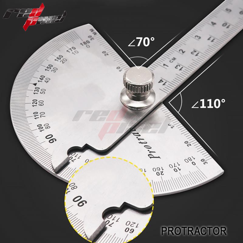 

Protractor Penggaris Jangka Roundhead Measuring Ruler Aluminium 14.5cm 180 Degree