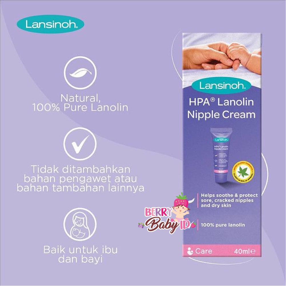 Lansinoh HPA Lanolin Nipple Cream Krim Ibu Menyusui Hypoallergenic Berry Mart