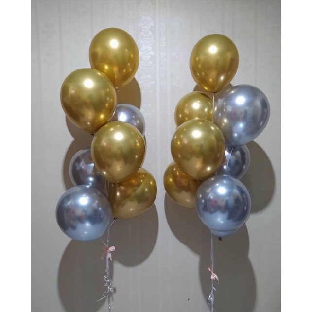 Bucket Balon Chrome Helium / Balon helium Bucket / Balon standing helium