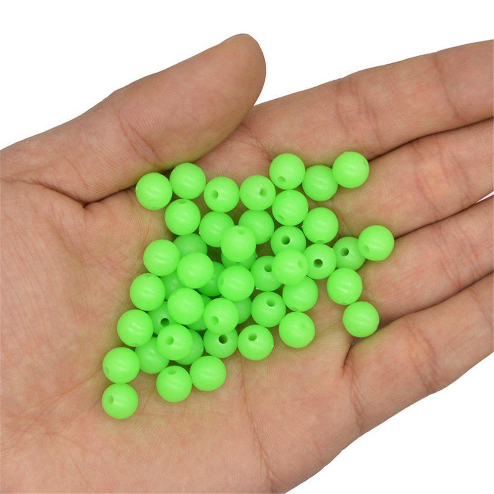 Rebuy Luminous Fishing Beads Float Balls 170pcs/set Fishing Tackles Fishing Rig Tabung Lengan Memancing Umpan Aksesoris Manik-Manik Hijau Manik Umpan Pancing Lure Tackle