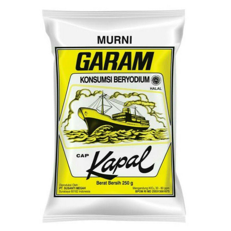 

GARAM CAP KAPAL 5RB DAPAT 3 KEMASAN 250GRAM GARAM BERYODIUM