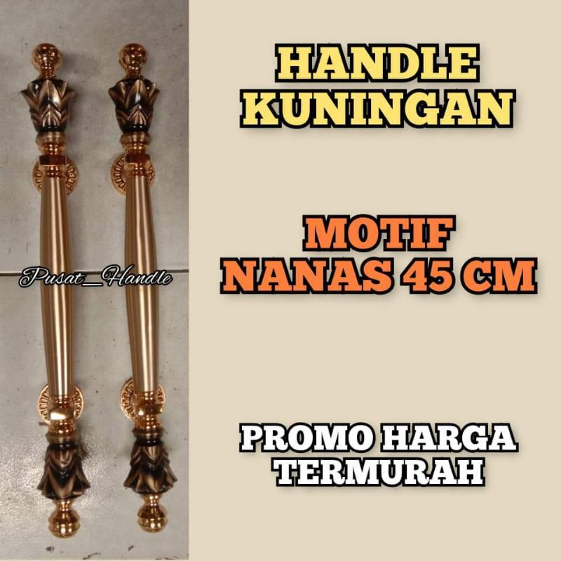 handle pintu rumah 45 cm nanas gold kuningan minimalis modern klasik murah awet berkualitas