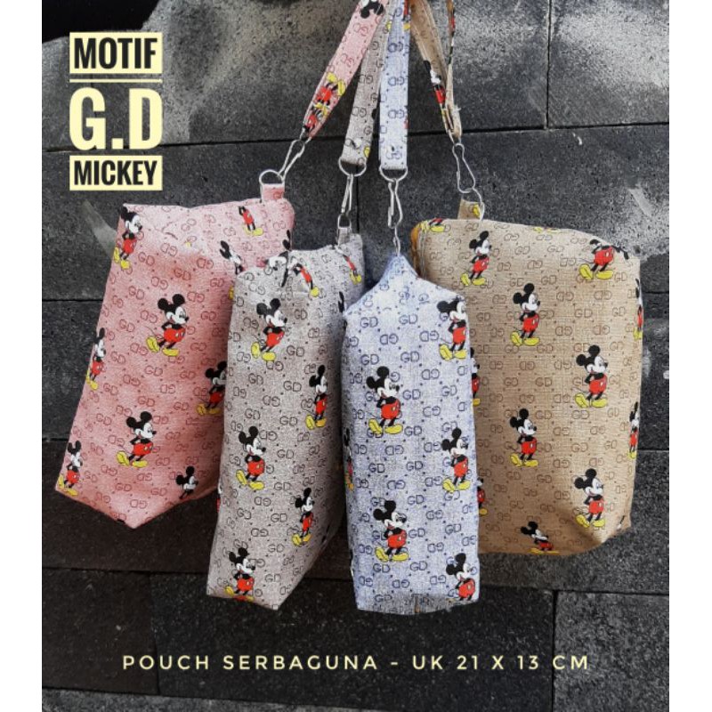 POUCH KOSMETIK SERBAGUNA MOTIF