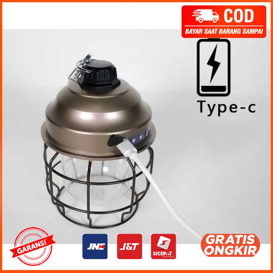 Lampu Lentera Camping Gantung Waterproof Rechargeable KJ 130