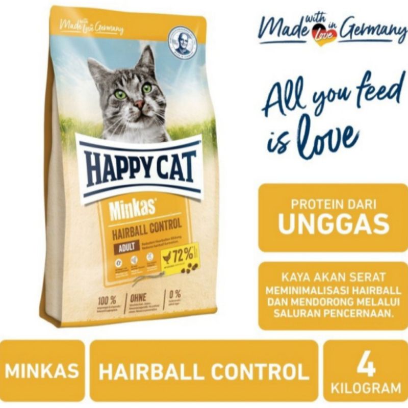 Happy Cat Minkas Hairball Control 1kg 1 kg Repack HappyCat Hairball