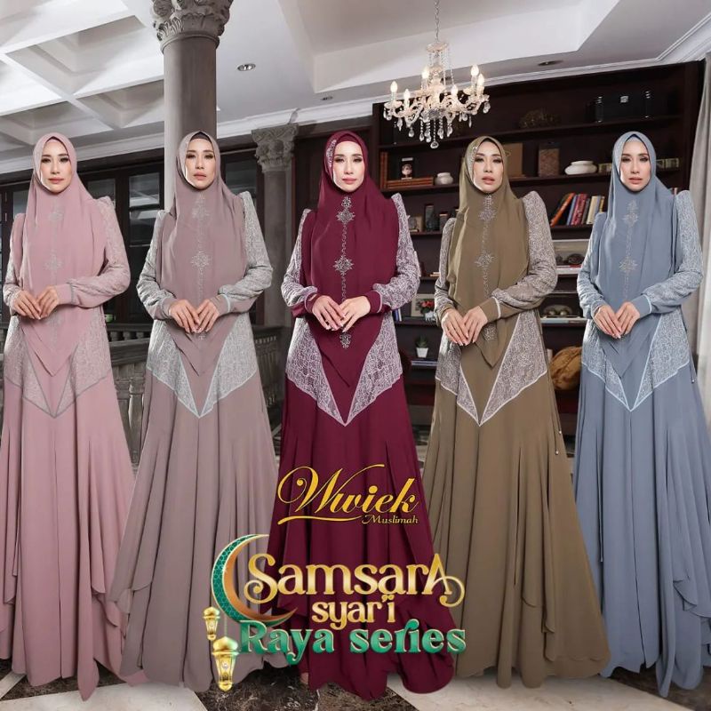 Samsara Syari by Wwiek Muslimah/Samsara Syari by Wwiek/Wwiek/wwiek Muslimah/Wwiek Terbaru/Fashion Mu