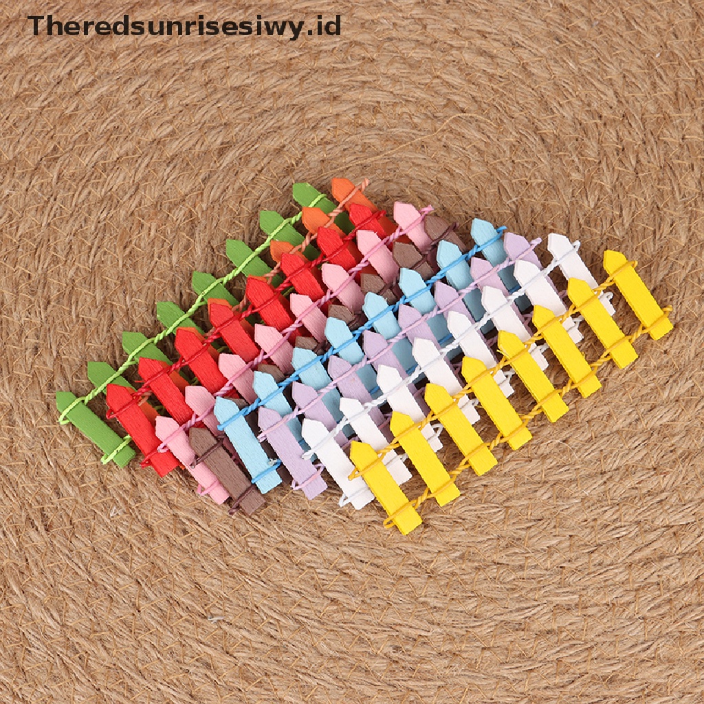 (Theredsunrisesiwy.Id) 5pcs Miniatur Pagar Kayu Diy Untuk Dekorasi Rumah Boneka