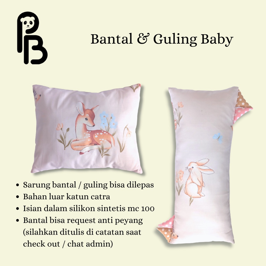 Precious Baby | Guling Bayi 2 in 1 Premium / Pillow Hug | Size S | Microfiber Impor | Bisa Pilih Motif | Guling Baby | Baby Bolster | Guling Anak | Guling Kids | Guling Precious Baby | Souvenir Baby / Hadiah Bayi