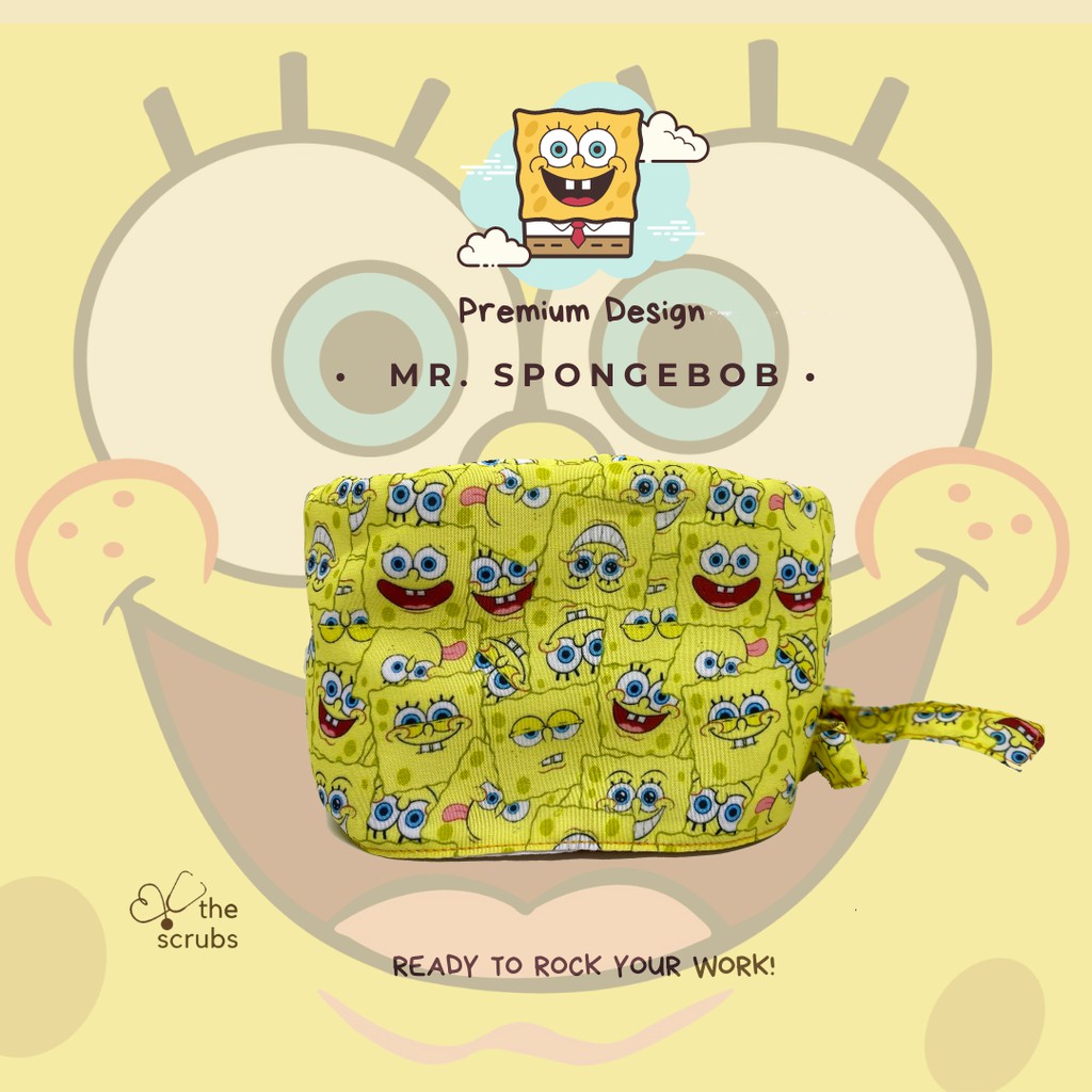 Napoli Premium (Surgical Hat/Surgical Cap) Mr Spongebob (Spongebob 1)