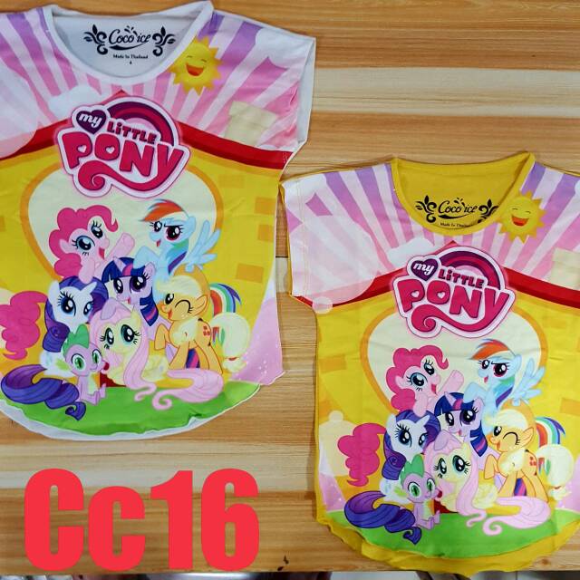 Cc16 Atasan anak Perempuan Coco ice motif kuda Pony murah Grosir ecer poto kaos anak smp anak abg