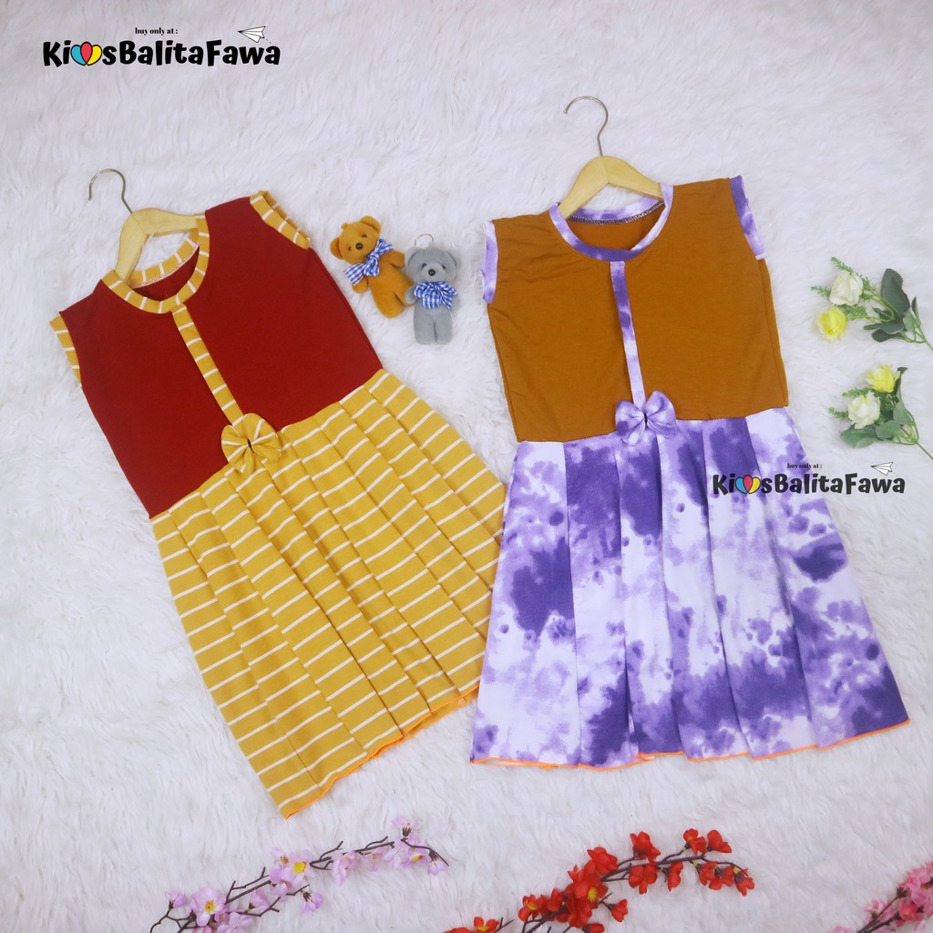 Dress Sinta uk 5-6 Tahun / Dres Anak Perempuan Motif Adem Baju Yukensi Import Lucu Murah