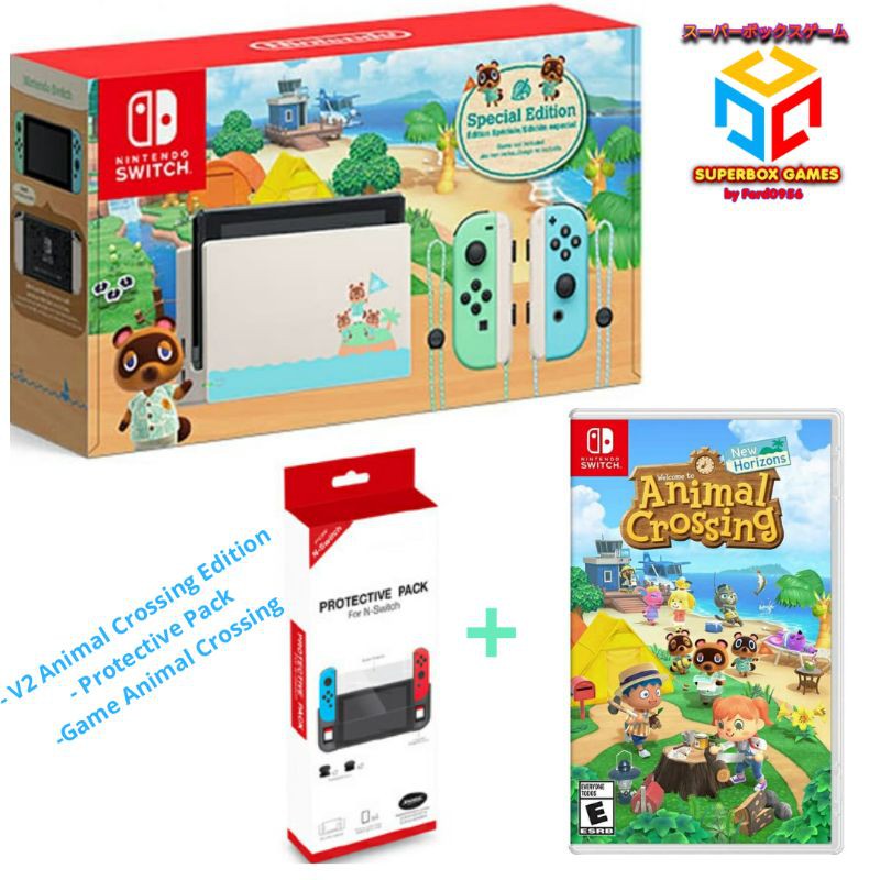 Nintendo Switch Animal Crossing New Horizons V2 Hac 001 01 Animal Crossing Edition Shopee Indonesia