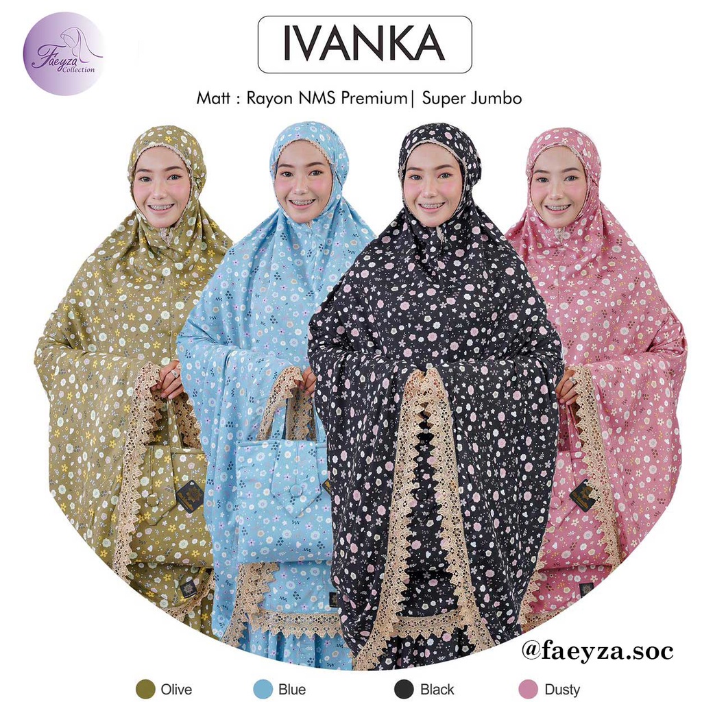 Mukena Ivanka / Alat Sholat / Perlengkapan Sholat / Alat Sholat Wanita / Mahar / Mukena Jumbo / Visc