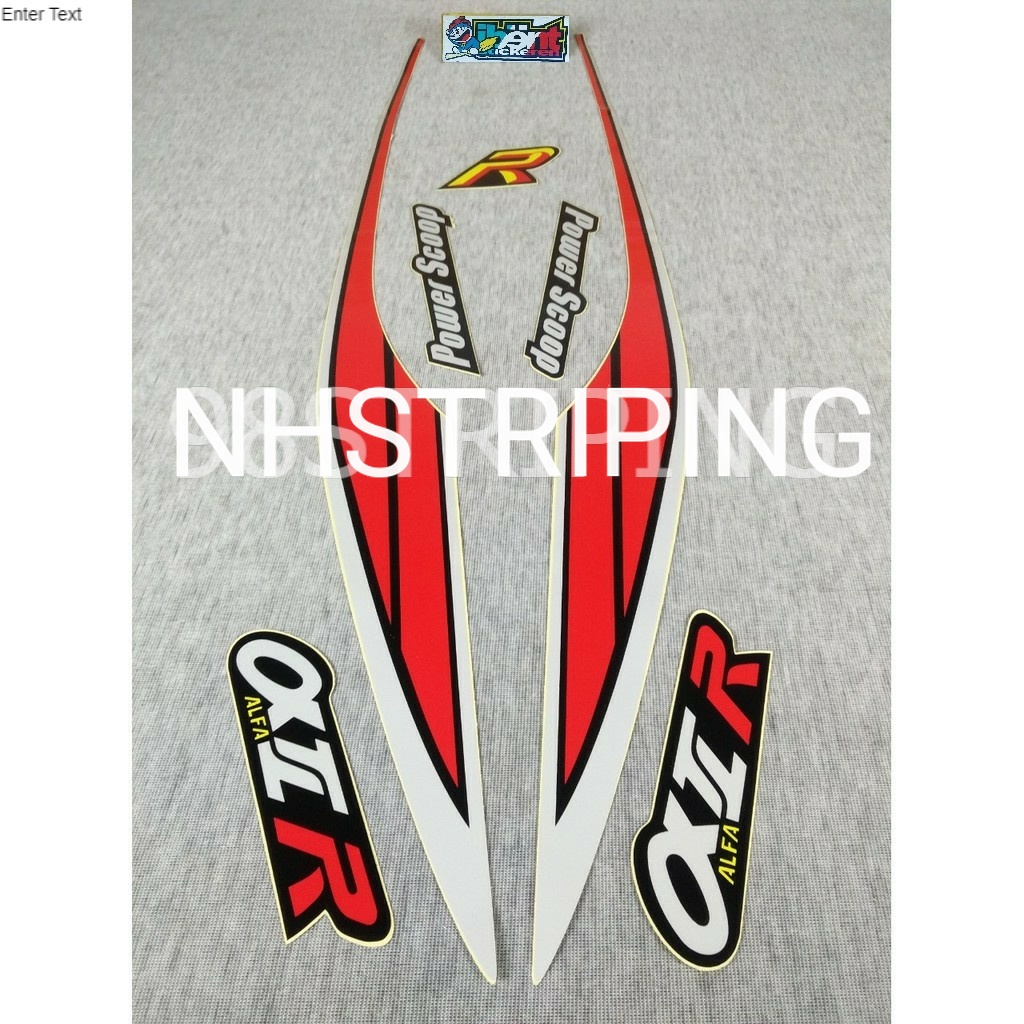 STRIPING ALFA MERAH TAHUN 1992 1993  POLET YAMAHA