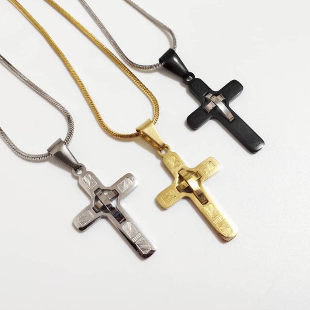 Jual Kalung salib pria wanita couple titanium anti karat | Shopee Indonesia